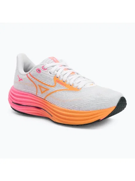 Мъжки обувки за бягане Mizuno Wave Rider 28 white/tang orange/pink tetra бяло