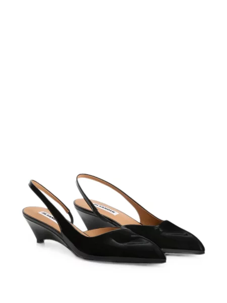 Pantofi cu toc Jil Sander slingback negru