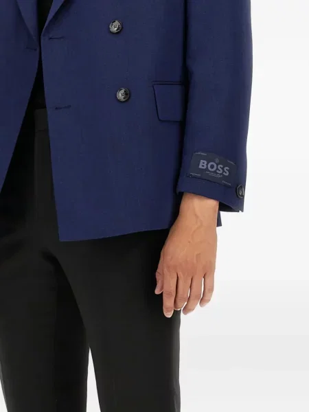 Sacou Boss de lână albastru