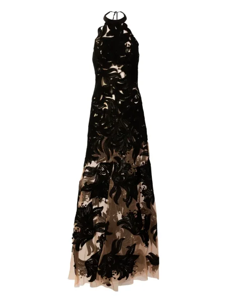 Rochie maxi Silvia Tcherassi cu model floral negru