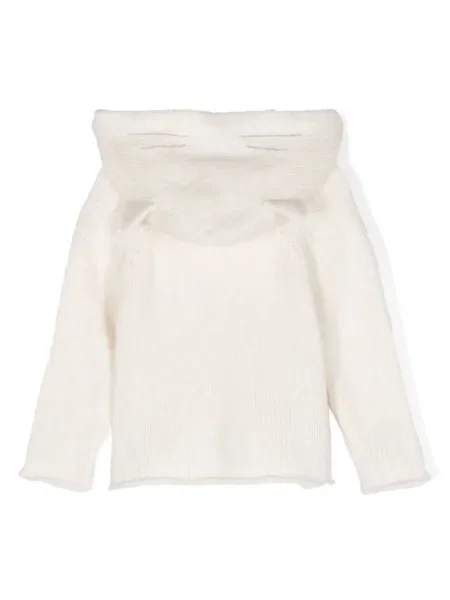 Sweter dziecięcy Teddy & Minou biały