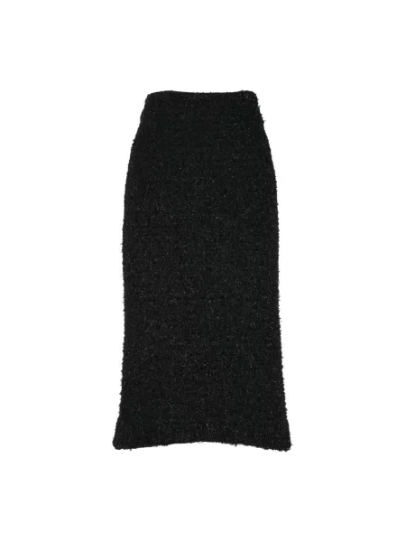 Lniana spódnica Balenciaga czarna