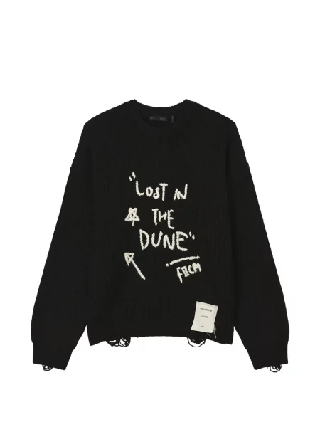 Pulover Five Cm zdrențuiți negru