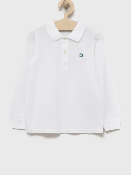 United Colors of Benetton tričko s dlouhým rukávem bílé