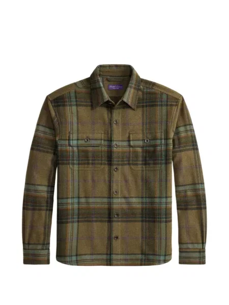 Kockás ing Ralph Lauren Purple Label zöld