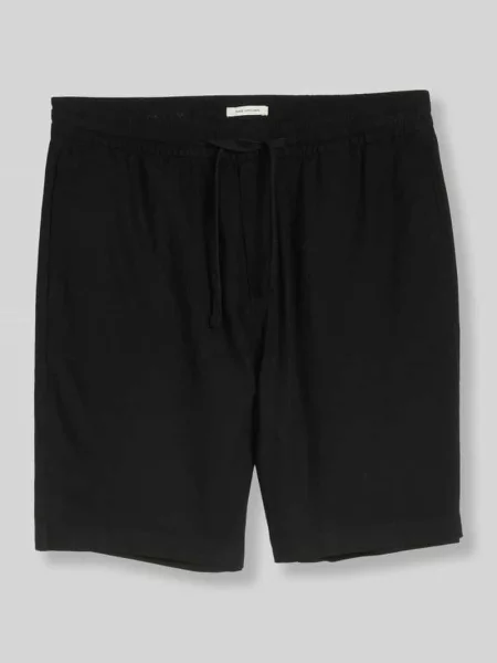 Bermudy o kroju regular fit z mieszanki i lnu Tom Tailor Denim czarne