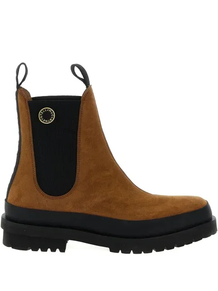 Велурени боти тип челси Stella Mccartney кафяво