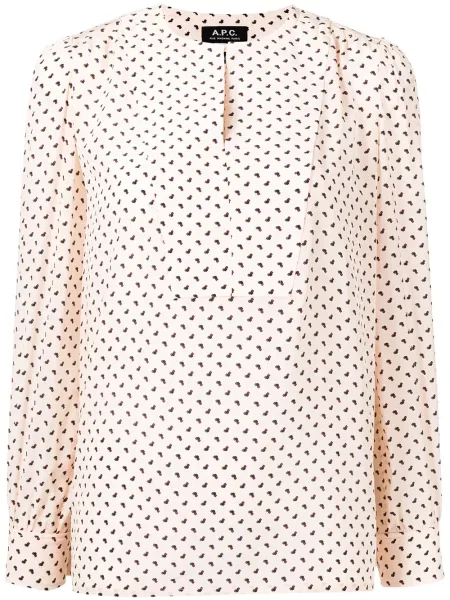 Top A.p.c. de mătase albastru