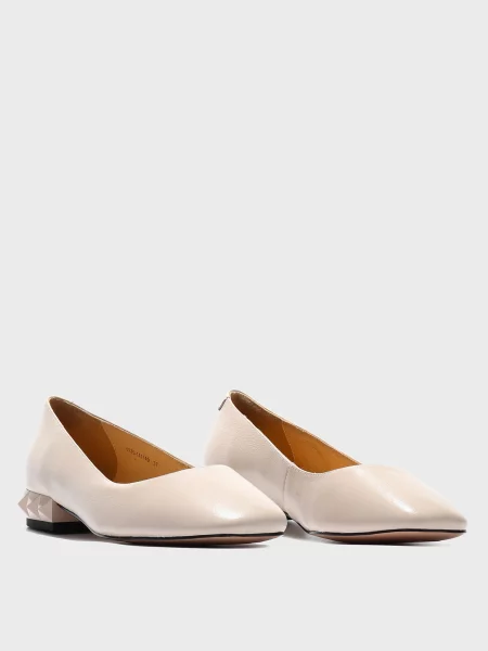 Шкіряні туфлі Respect бежеві