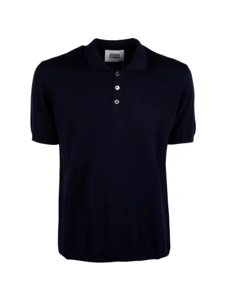 Scurt tricou polo Alpha Studio albastru