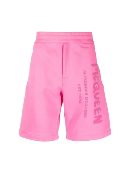 Szorty Alexander Mcqueen z logo różowe