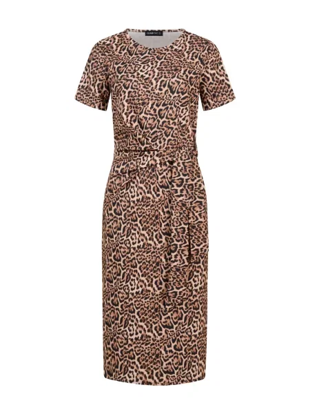 Rochie bej / brocart negru