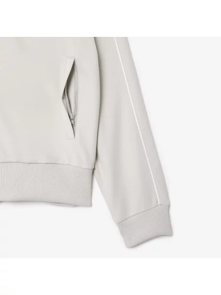Lacoste Kurtka Dresowa Paris Piqué Zapinana Z Przodu Na szara