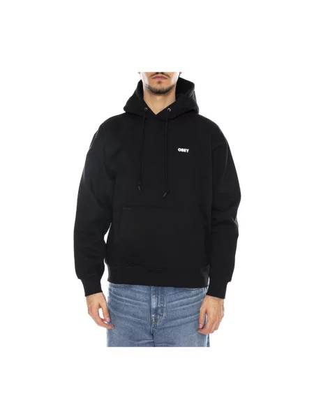 Bluza z kapturem Obey z kapturem czarna