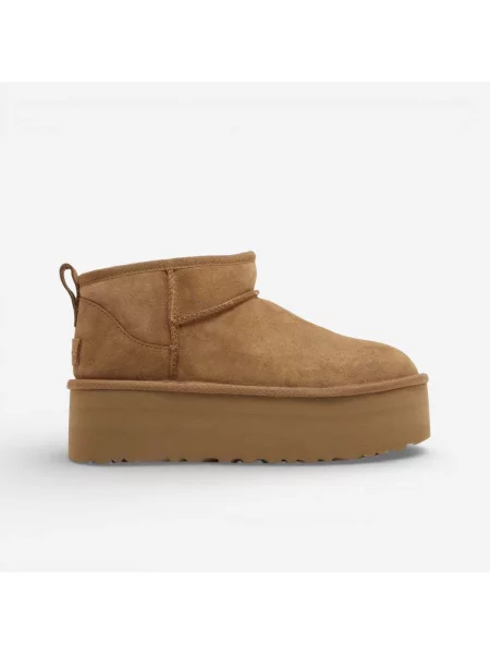 Pantofi Ugg cu platformă clasici mini alb