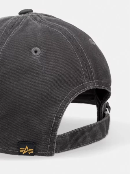 Alpha Industries czapka z daszkiem jeansowa DTM Logo Baseball czarna