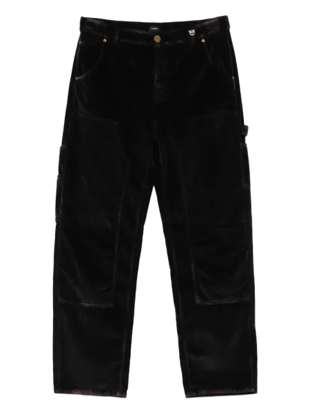 Pantaloni cargo Pinko de catifea cord negru