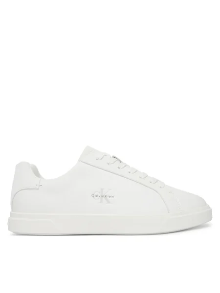 Sneakerși Calvin Klein cu toc jos alb