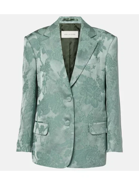Laneni laneni blazer Dries Van Noten modra