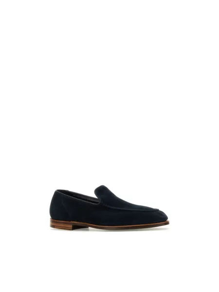 Półbuty Crockett & Jones zamszowe niebieskie