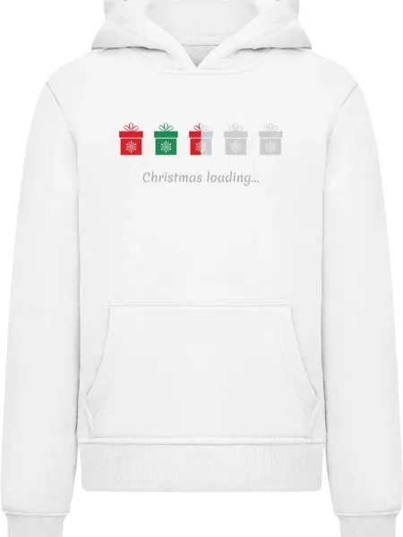 Merchcode Tréning póló Christmas Gifts Loading szürke / zöld / piros fehér