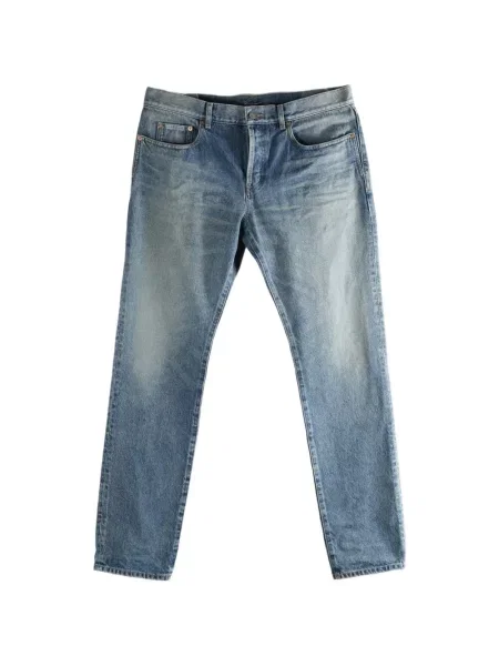 Kalhoty Saint Laurent na suchý zip modré