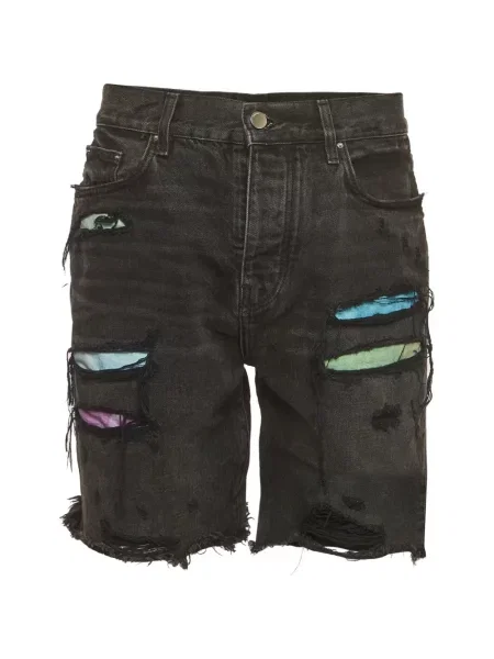 Pantaloni scurți Amiri zdrențuiți negru