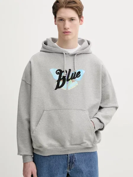 BLUEMARBLE hanorac de barbati cu glugă cu imprimeu gri