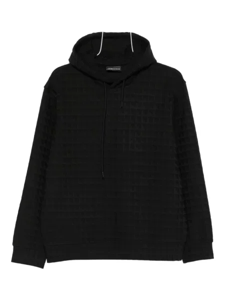 Hanorac cu glugă Emporio Armani negru