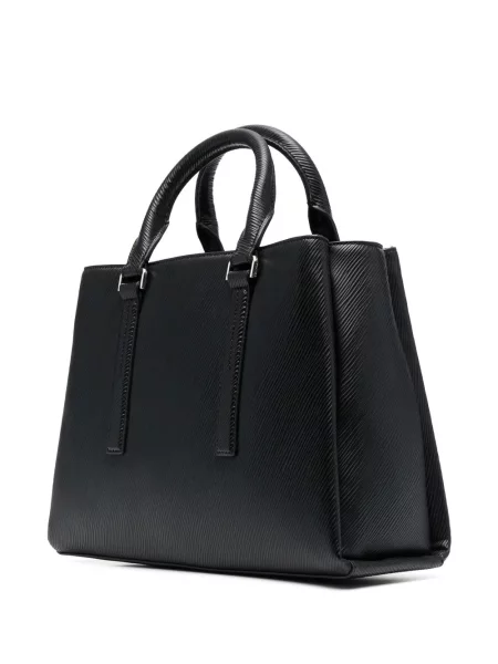 Shopper kabelka Calvin Klein s autogramem černá