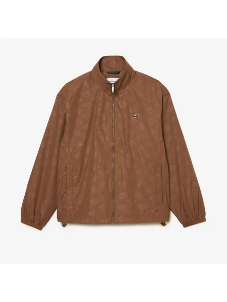 Lacoste Kurtka Ze Stójką Z Monogramem brązowa