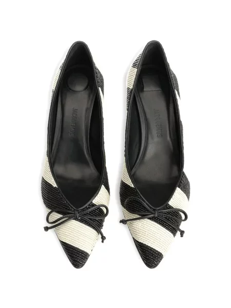 Pantofi cu toc Jacquemus cu dungi negru