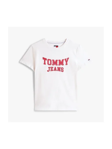 Tommy Jeans póló bézs fehér