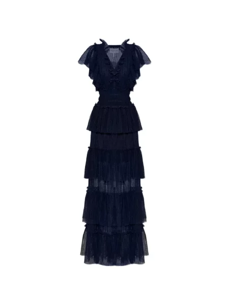 Rochie maxi Munthe cu volane albastru