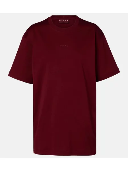 Tricou Gucci din jerseu bordo