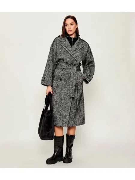 Pinko De lână palton negru