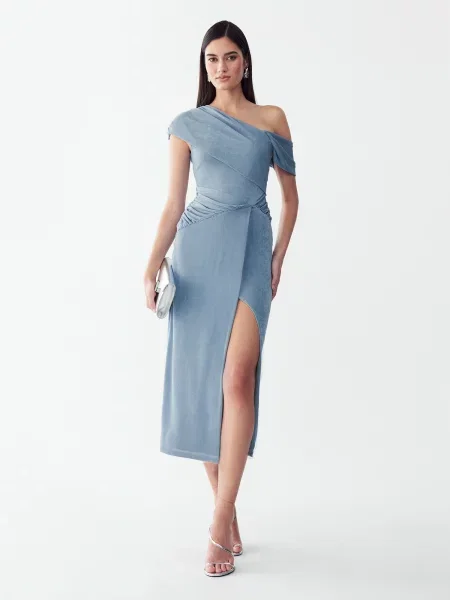 BWLDR Rochie Jeni deschis albastru