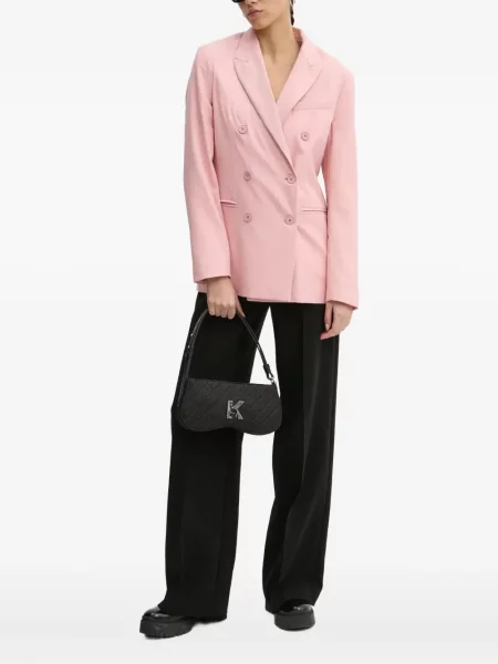 Sacou Fiorucci cu broderie de lână roz