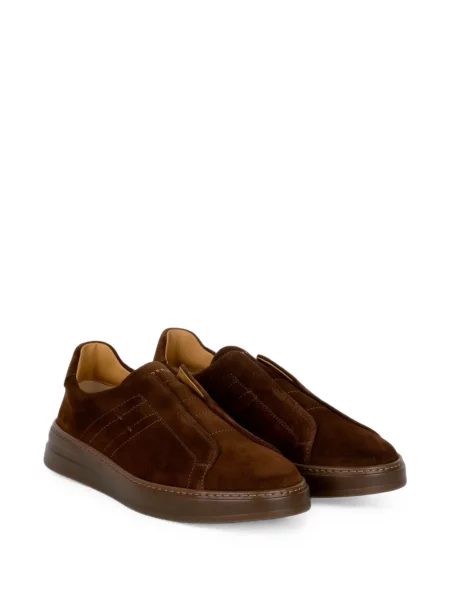 Велурени slip-on маратонки Henderson Baracco кафяво