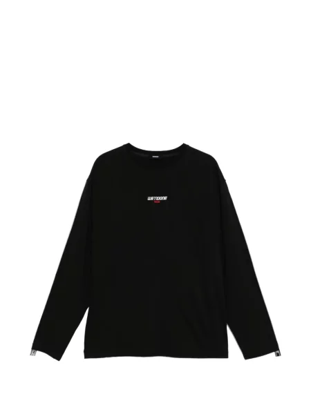 Tricou We11done cu broderie negru