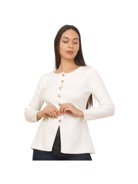 Pulover La Modeuse alb