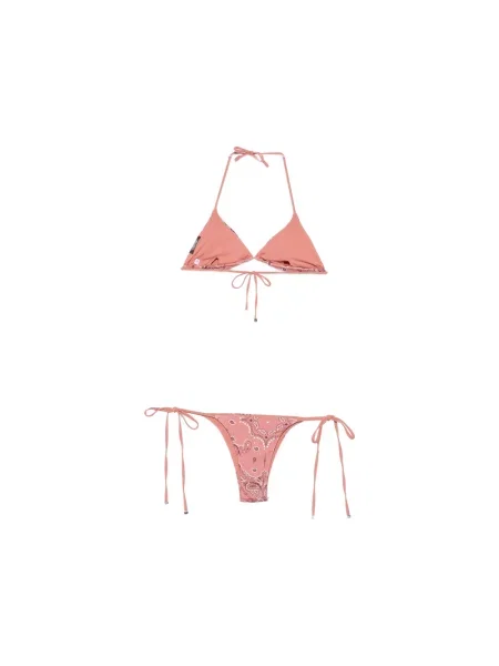 Bikini Venuja z nadrukiem z wzorem paisley różowe