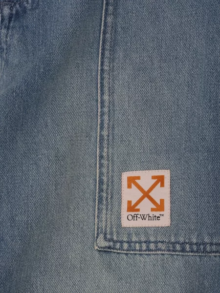 Pantaloni cargo copii Off-white alb