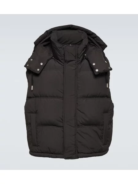 Vestă din puf Ami Paris cu glugă negru