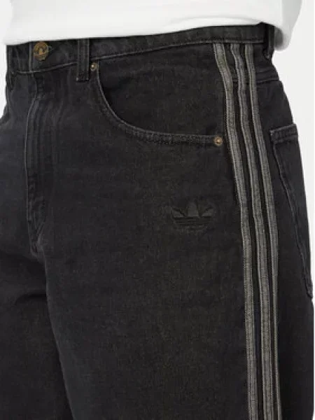 Adidas Farmer Sst Denim Jeans Mid-Rise Straight Leg fekete