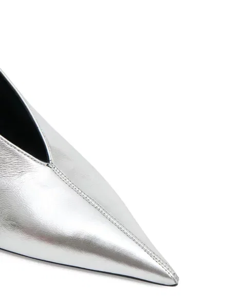 Pantofi cu toc Mansur Gavriel argintiu