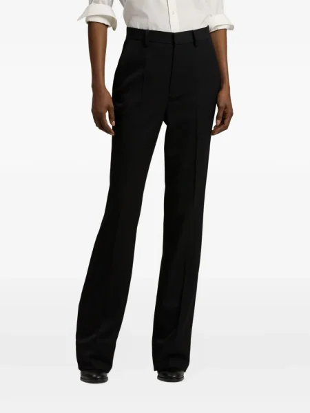 Pantaloni Ralph Lauren Collection de lână negru