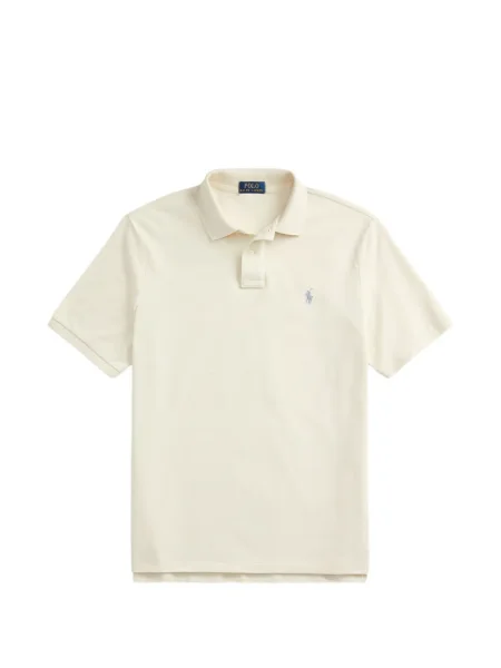 Matlasat tricou polo Polo Ralph Lauren cu decolteu rotund cu autograf roșu