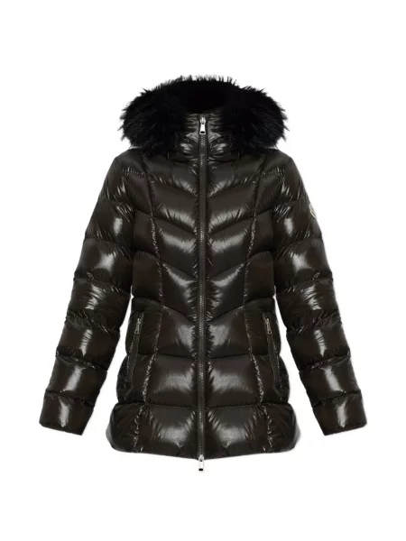 Garnitură de blană geacă Moncler cu blană maro