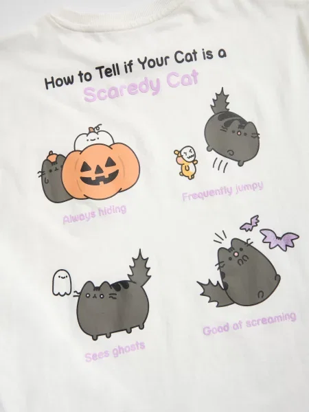 Reserved футболка Pusheen кремовий 